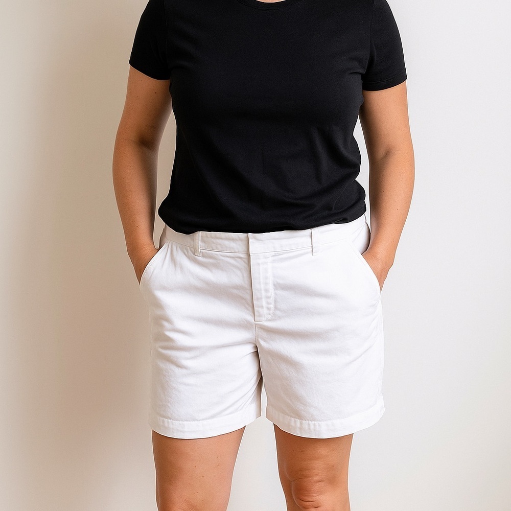 Tommy White Bermuda Shorts Cotton Size 10